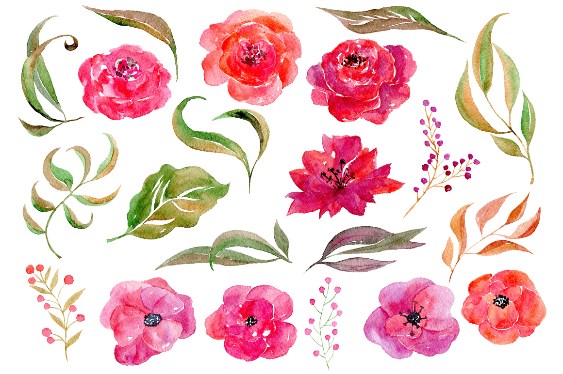 1160x772 Watercolor Flowers, 21 Png Clipart