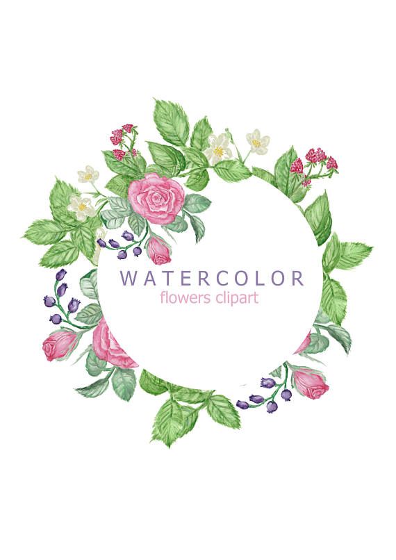 570x806 Watercolor Flowers Clipart Roses Clipart Bouquets Flowers