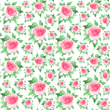 469x468 Watercolor Roses Fabric By Dariara On Spoonflower
