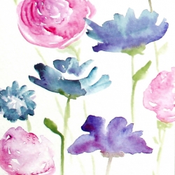 250x250 Watercolor Flowers Tutorial Crafthubs