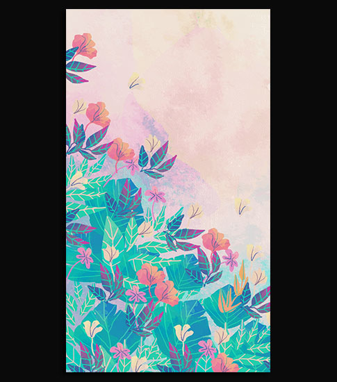 485x550 Watercolor Flowers Wallpaper For Free Download