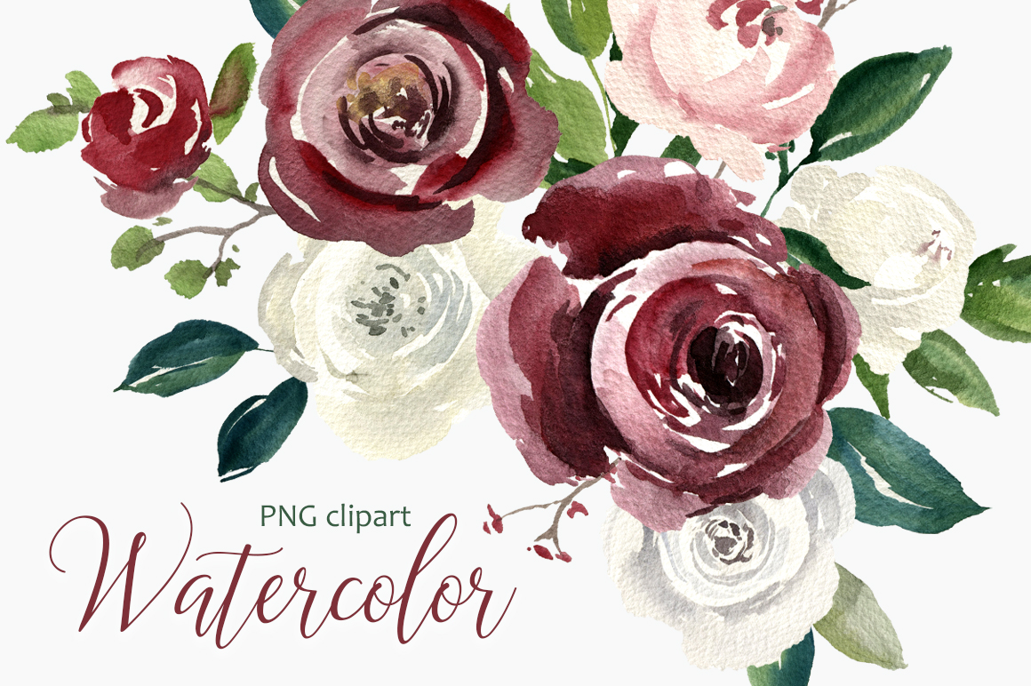 1160x772 Vintage Watercolor Roses Flowers Png Collection By