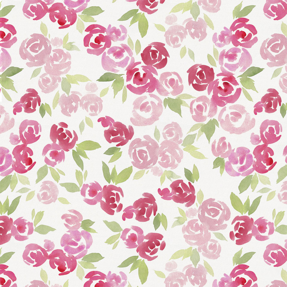 960x960 Watercolor Roses Fabric By The Yard Pink Fabric Carousel Designs