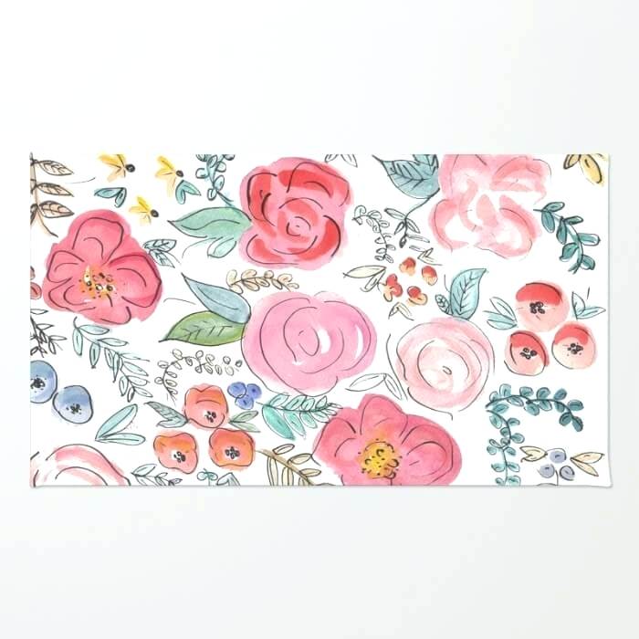 700x700 Watercolor Rug Bazaar Floral Diy Runner