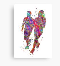 210x230 Watercolor Running Man Wall Art Redbubble