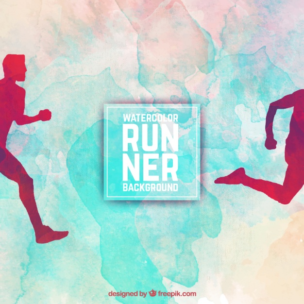 626x626 Watercolor Runner Background Vector Free Download