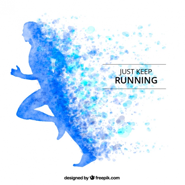 626x626 Watercolor Silhouette Background In Blue Color Vector Free Download