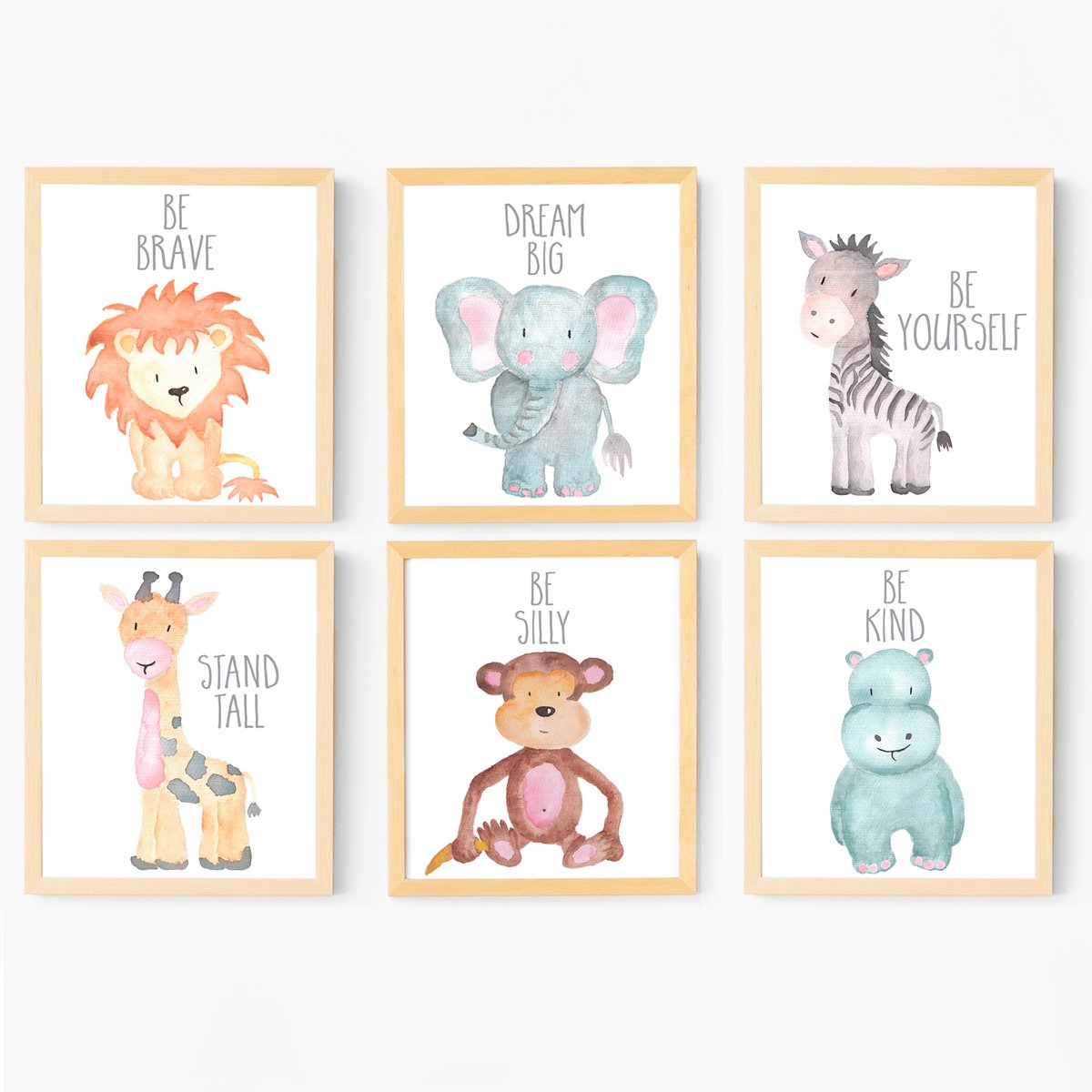 1200x1200 Safari Nursery Art