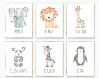 340x270 Watercolour Animal Etsy