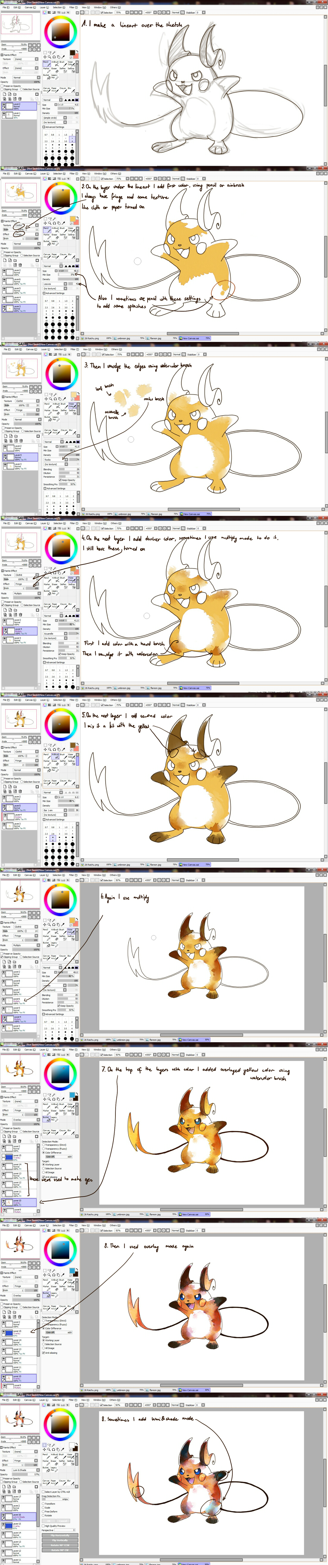 1100x5236 Sai Watercolor Tutorial By Bluekomadori