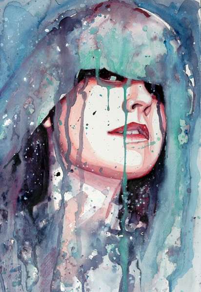 412x597 Watercolor Dripping Effect In Sai