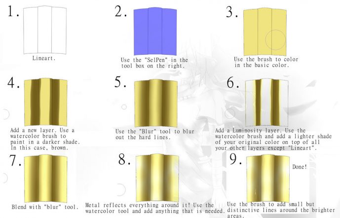 689x442 Painting Metal Tutorial How I Paint Tool Sai By Rika Dono Publish