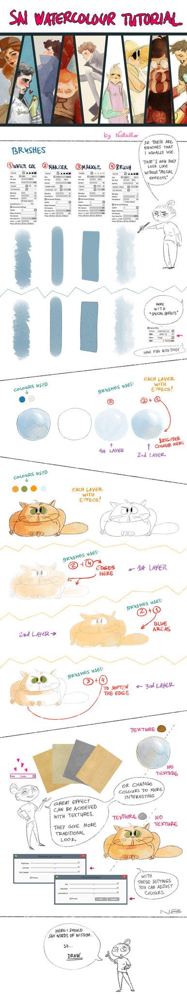 386x2069 Sai Watercolour Tutorial By Natello Everything
