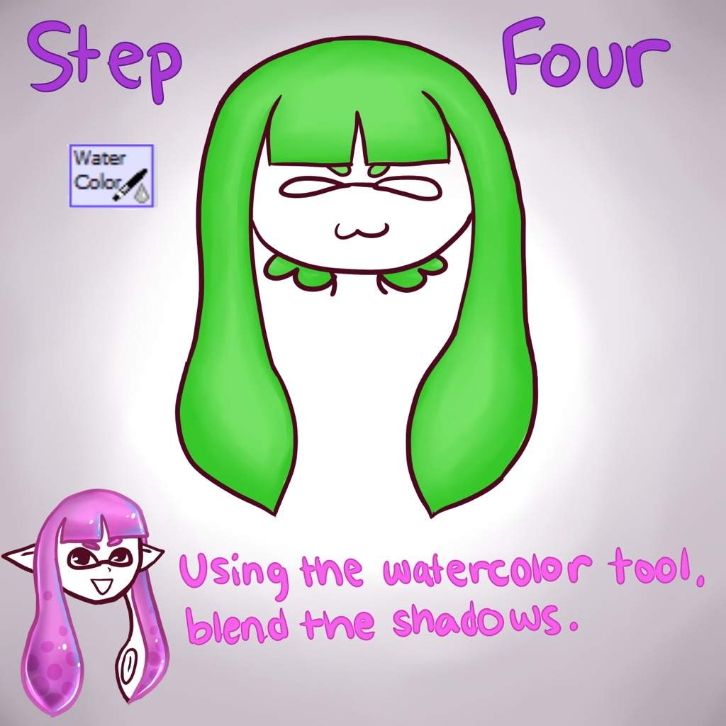 1024x1024 Tutorial How To Draw Squid Hair (Using Sai) Splatoon Amino