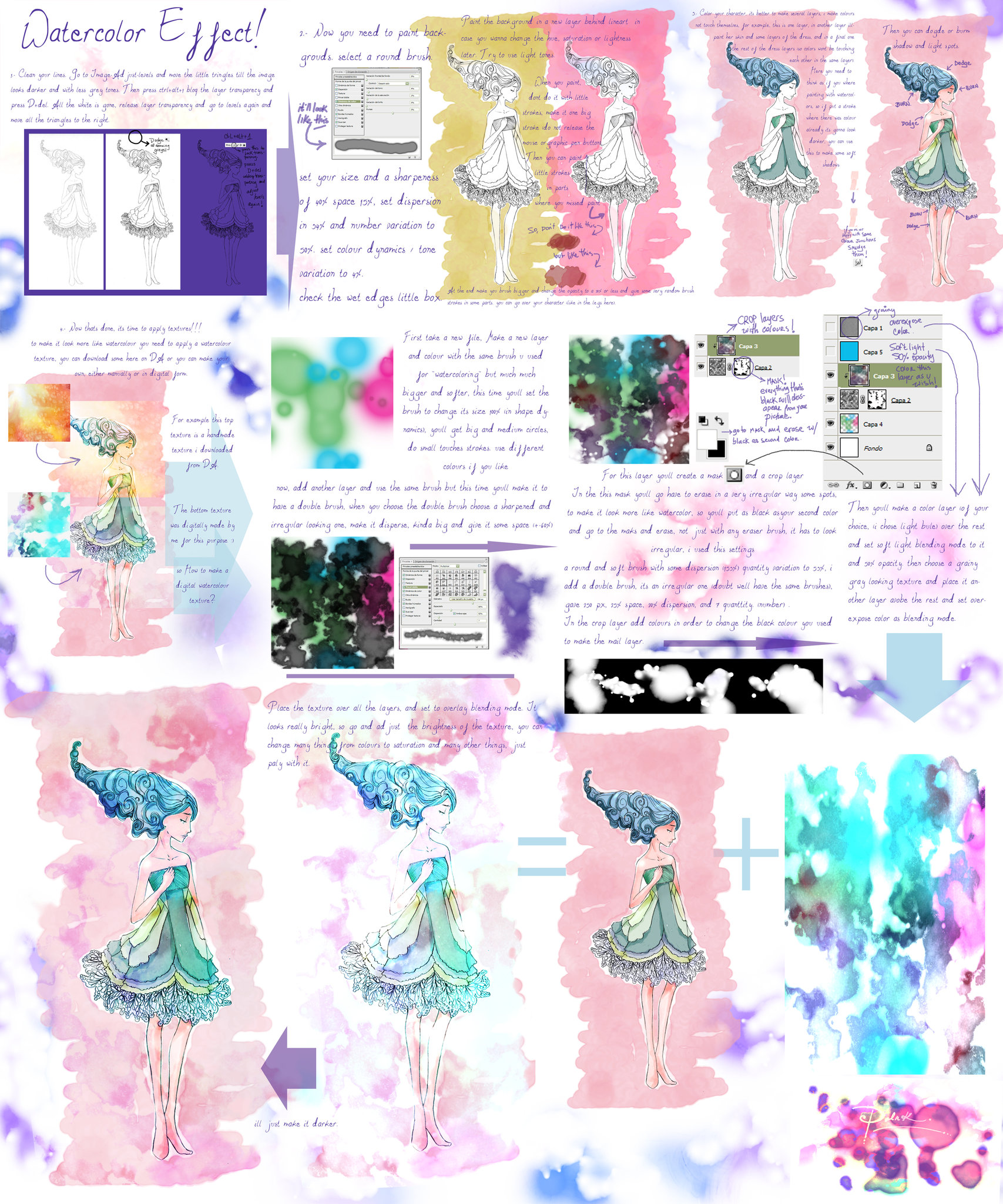 1707x2048 Watercolor Effect Tutorial By Palnk