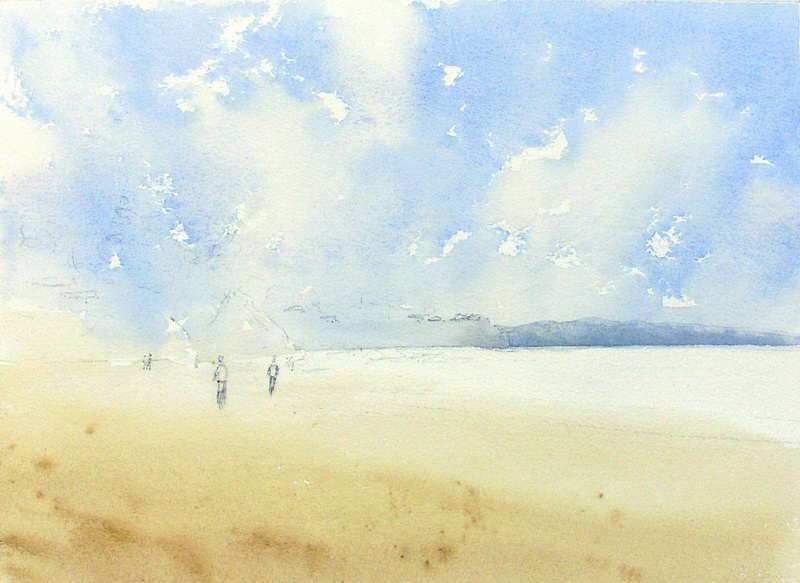 800x583 Painting Sand With Watercolor