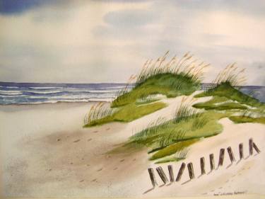 375x281 Sand Dunes And Ocean Painting By Anna Williams Saatchi Art