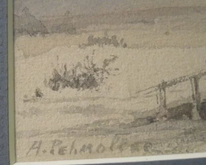 720x579 Beachy Sand Pencil Amp Watercolor By Listed Artist Alexander