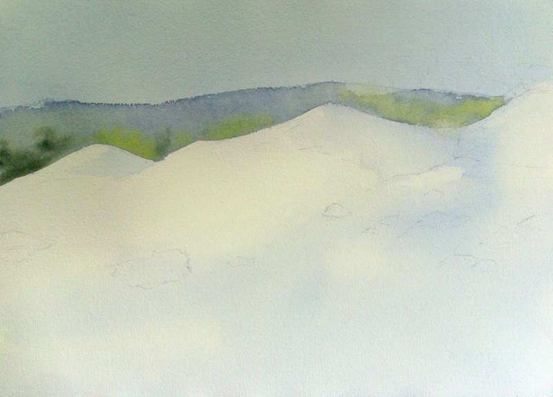 800x575 Free Watercolor Seascape Lesson Sand Dunes Watercolour