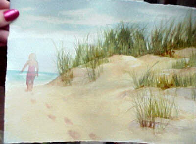 400x293 How To Paint Footprints In The Sand In Watercolor