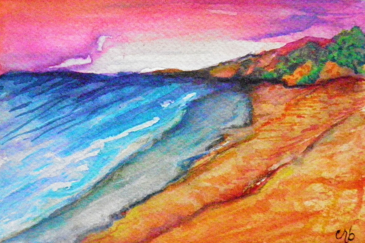 1400x933 Watercolor Sand Dunes Beach Backgrounds By Candita Clip Art And