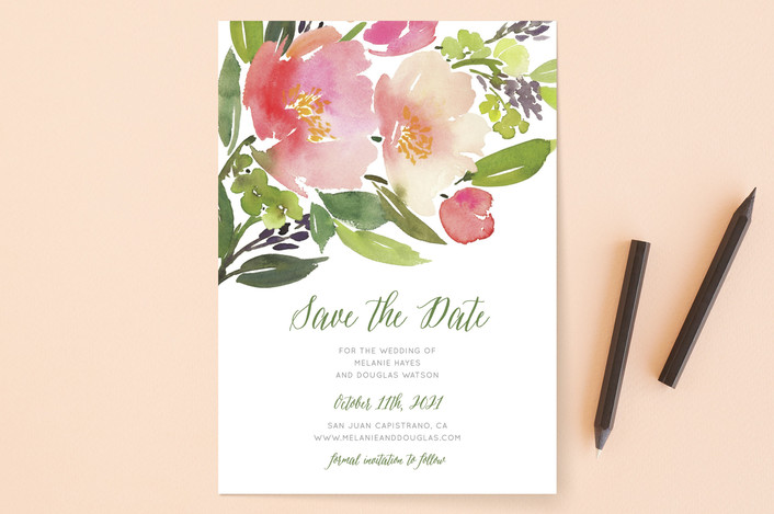 706x469 Watercolor Floral Save The Date Cards By Yao Cheng Design Minted