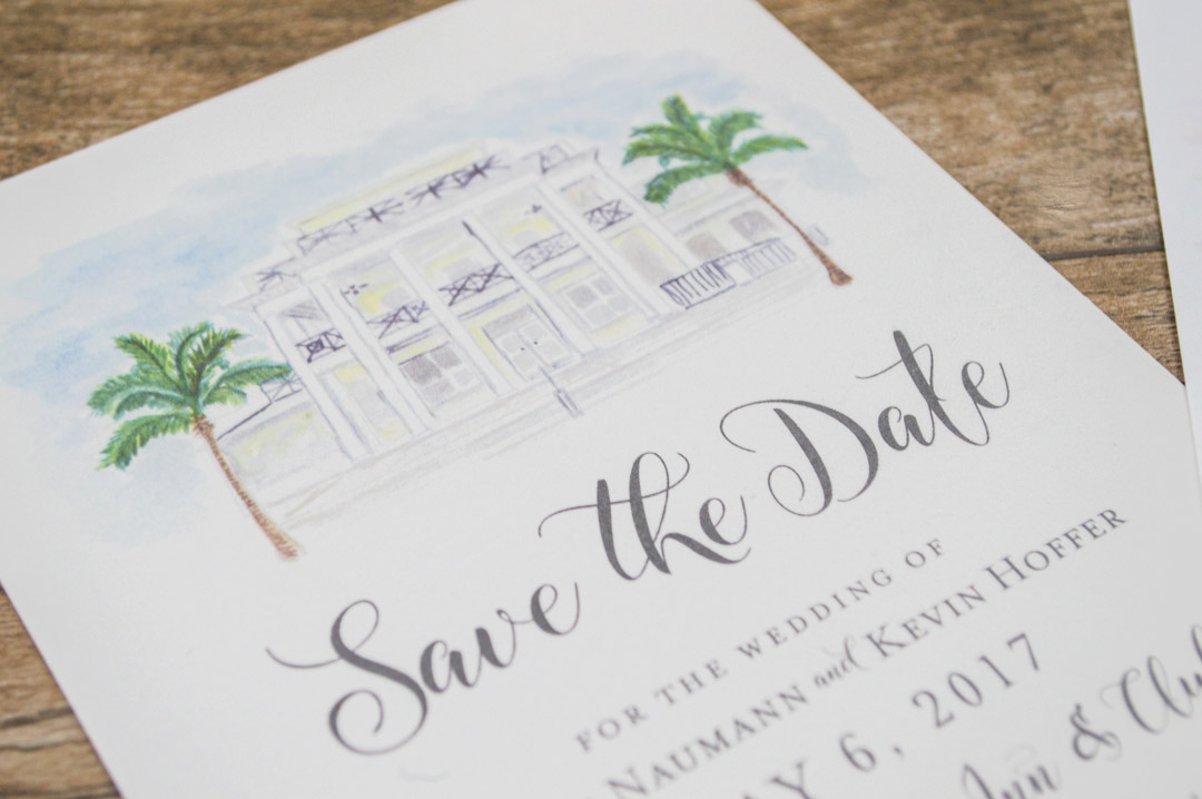 1080x718 Custom Watercolor Save The Date Cards