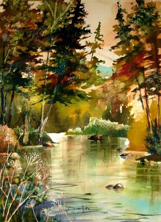550x757 Watercolor Landscape Paintings Tree