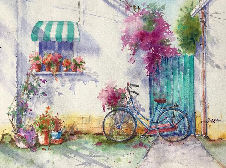 750x559 Watercolor Paintings Capture The Beauty Of The California Countryside