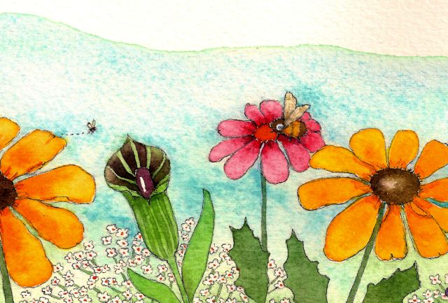 640x433 How To Paint Garden Watercolor Paintings