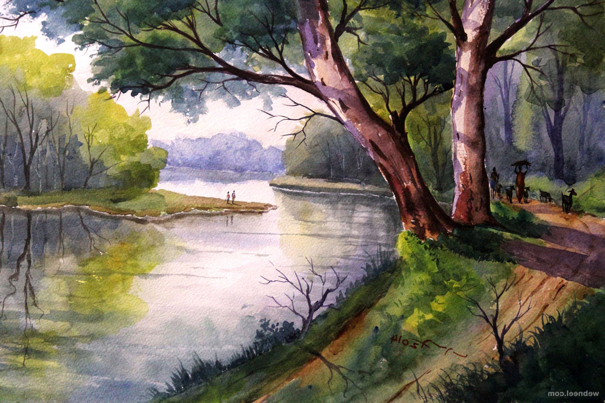 Watercolor Scenes To Paint at GetDrawings | Free download