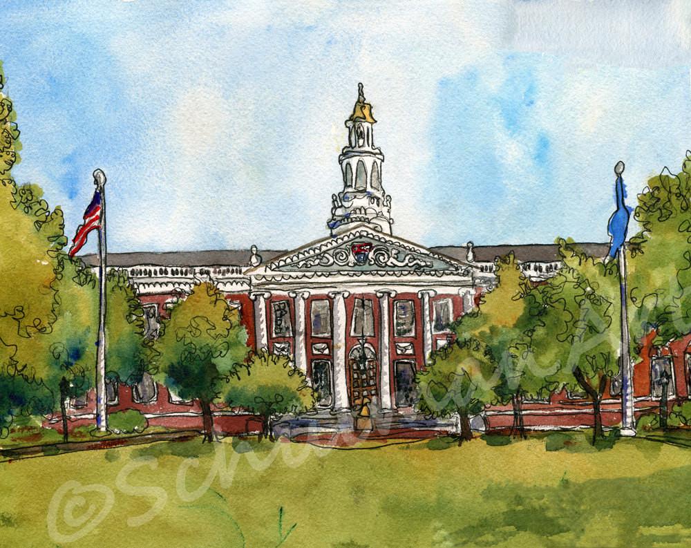 1000x793 Graduation Gifts Custom Watercolor Painting Of School Teacher