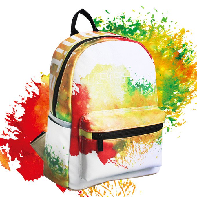 680x680 Colorful Watercolor School Backpack For Girls Pu Small Travel