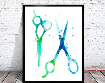 340x270 Hair Shears Print Etsy