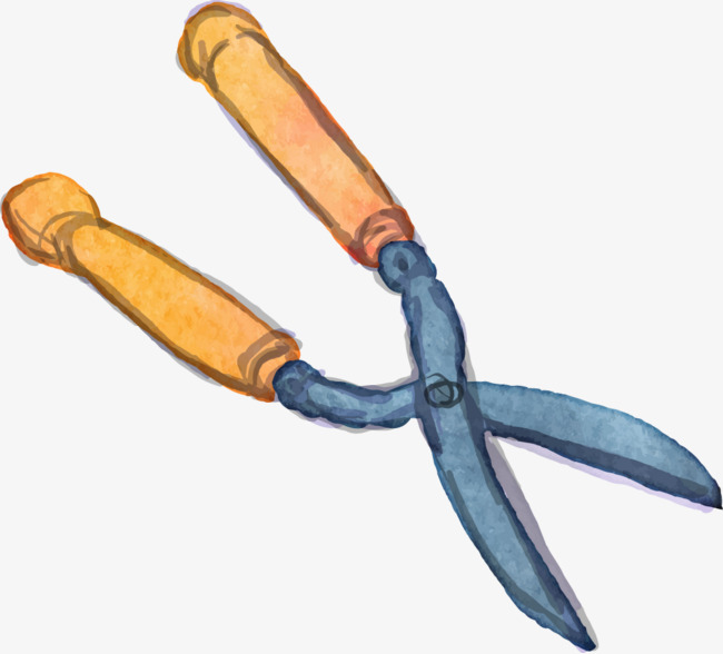 650x588 Vector Hand Painted Watercolor Scissors, Watercolor Vector