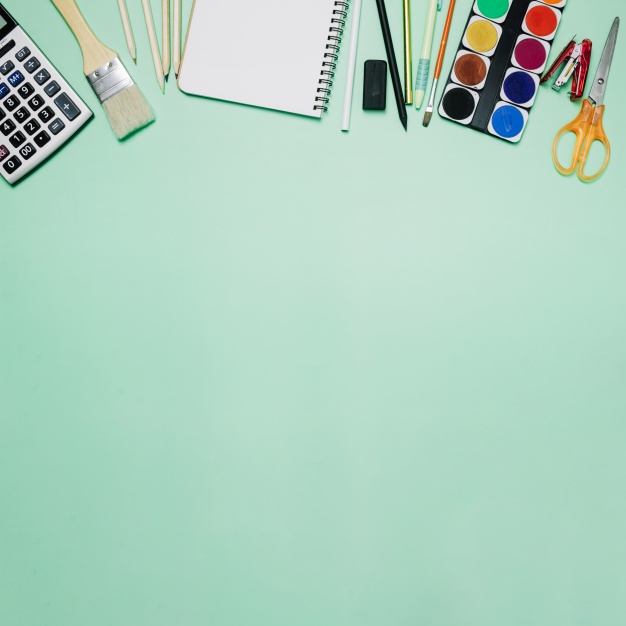 626x626 Watercolor, Scissors And Brush Photo Free Download