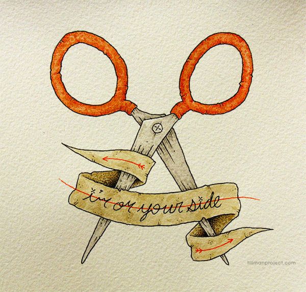 600x573 Watercolor Scissors Illustration Watercolor