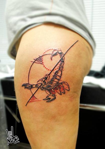 422x600 Black Line Graphic Scorpion Tattoo By Nazo Best Tattoo Ideas Gallery