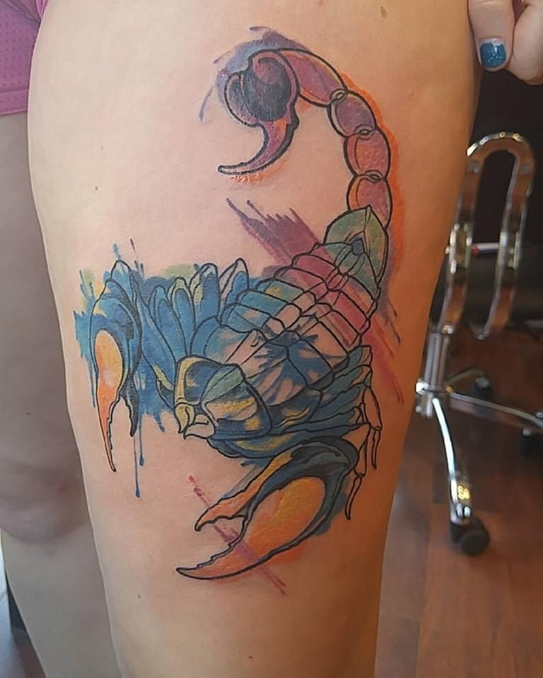 768x960 My Watercolor Scorpion Tattoo Tattoos Scorpion