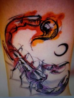 236x314 Watercolor Scorpion Tattoo Found On Books