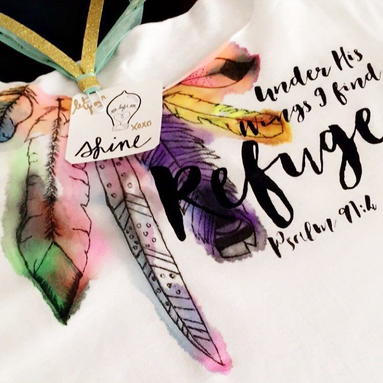 750x750 Water Color Effect Feathers Using Fabric Markers And Screen