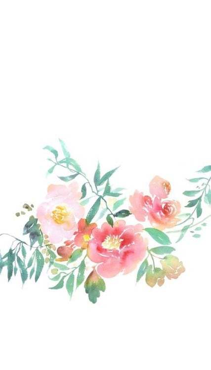 427x750 Watercolor Wallpaper Set ~ Illustrations Floral (1