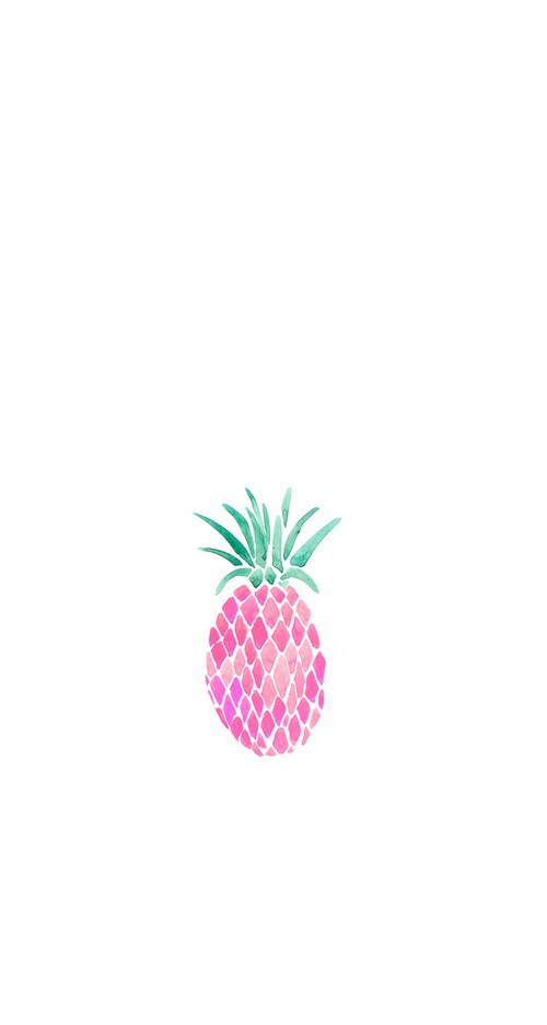 500x936 Watercolor Screensaver Lockscreen Pineapple Pink