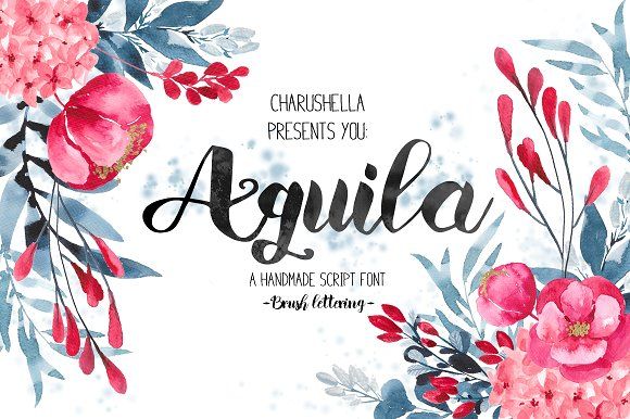 580x386 Aquila Script Font By Charushella On @graphicsauthor Fonts