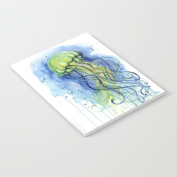 700x700 Jellyfish Watercolor Beautiful Sea Creatures Notebook By Olechka