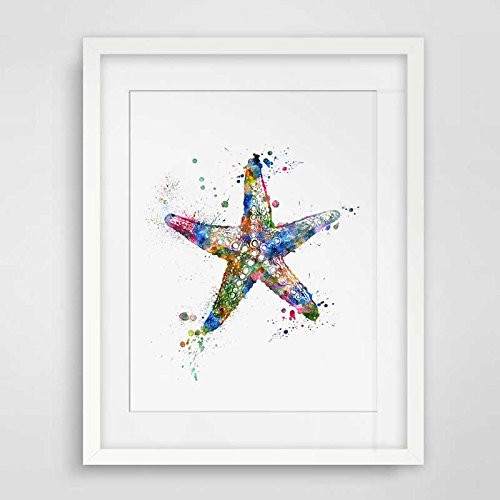 500x500 Sea Star Giclee Print Ocean Wildlife Painting Marine