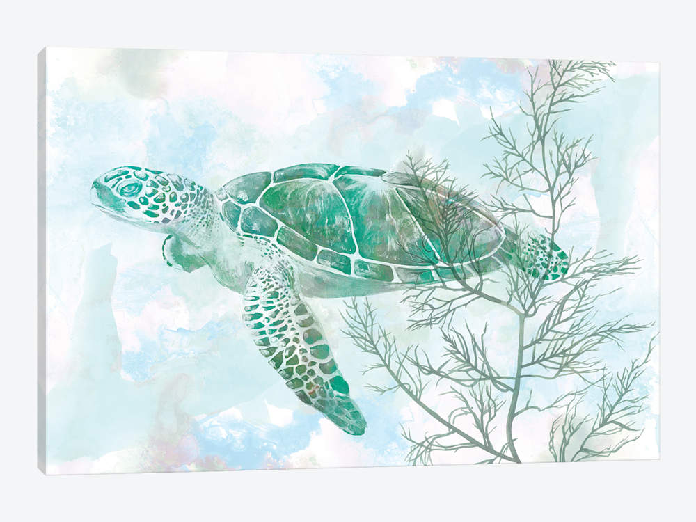 1000x750 Watercolor Sea Turtle Ii Canvas Wall Art By Studio W Icanvas