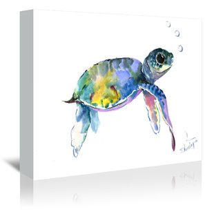 310x310 Canvas Watercolor Sea Turtle Wayfair