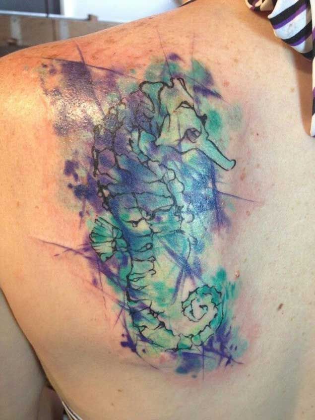 635x847 50 Adorably Cute Seahorse Tattoos Christina