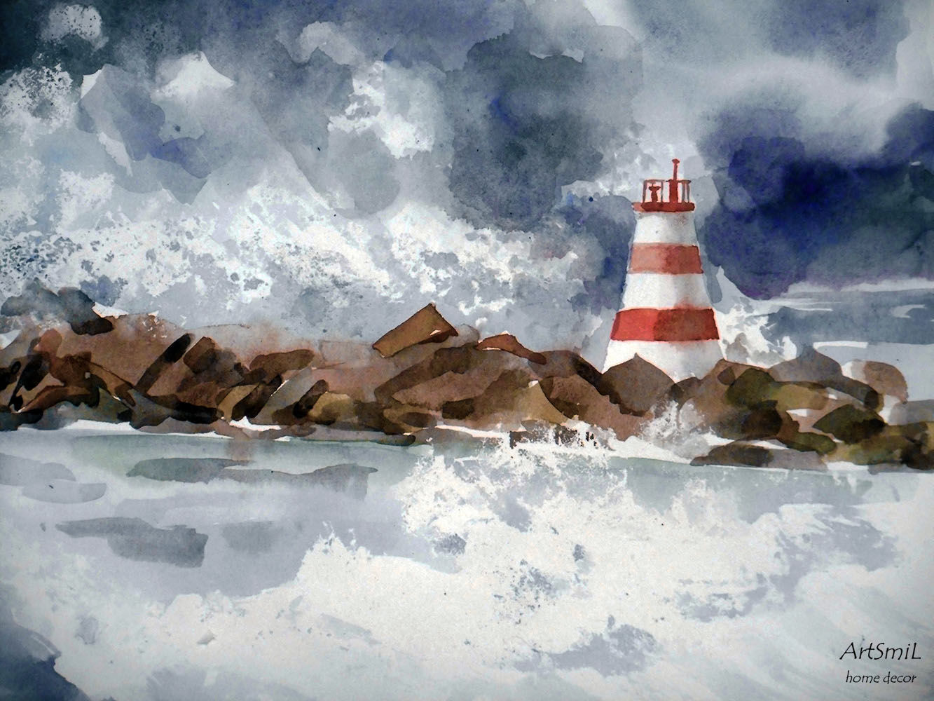 1333x1000 Picture. Watercolor. Seascape. Painting Watercolor Shop Online